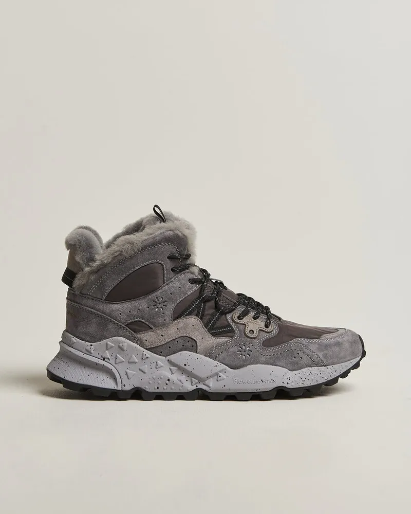 Flower MOUNTAIN Yamano 3 Mid Suede/Sherling Sneaker Grey Grau