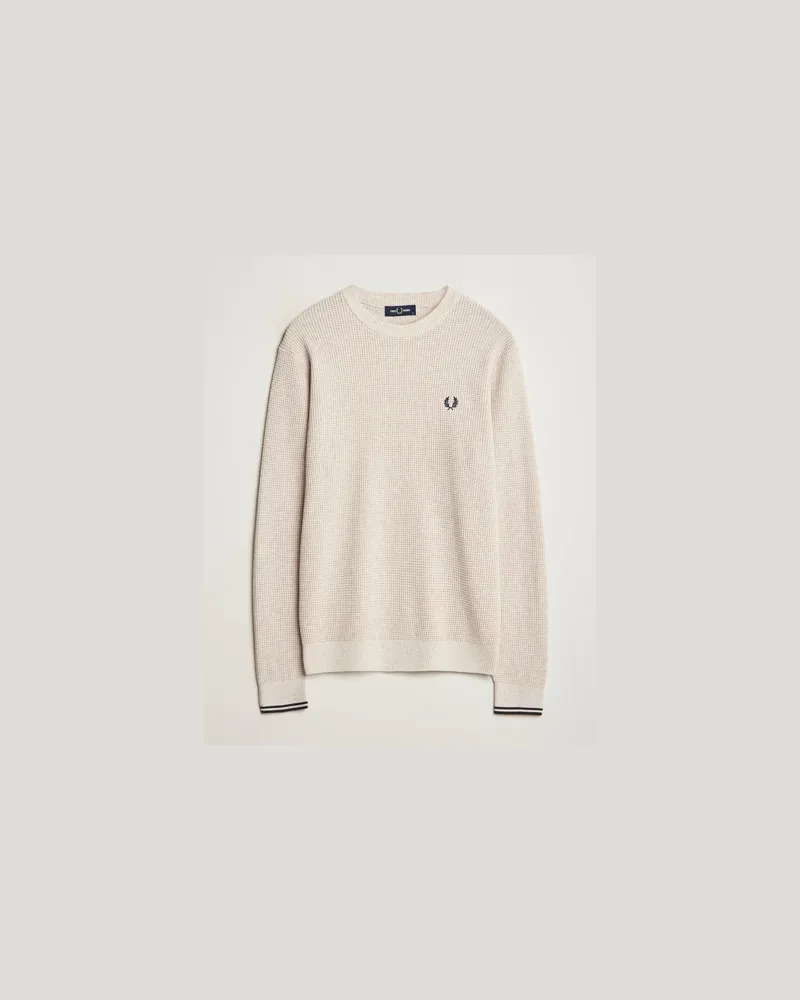 Fred Perry Waffle Stitch Jumper Porriged Marl Beige