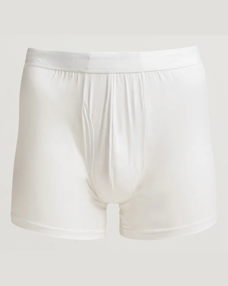 Derek Rose Pima Cotton Stretch Trunk White Weiß