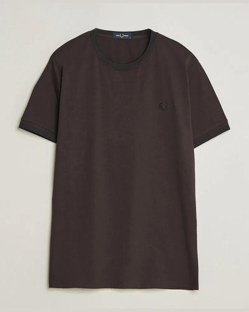 Fred Perry Twin Tipped T-Shirt Rich Brown Braun