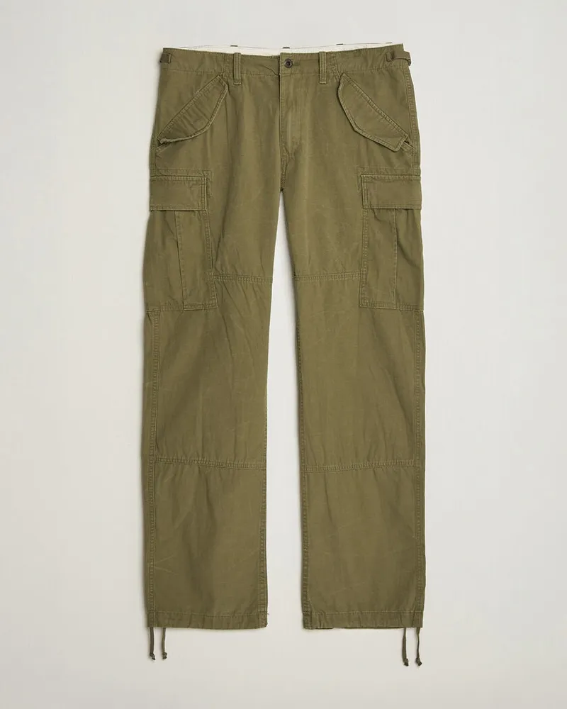 Ralph Lauren Rustic Canvas Cargo Pants Outdoors Olive Grün