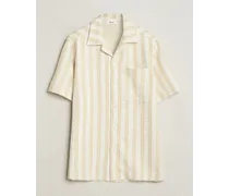 Julio Striped Kurzarm Shirt Khaki/White