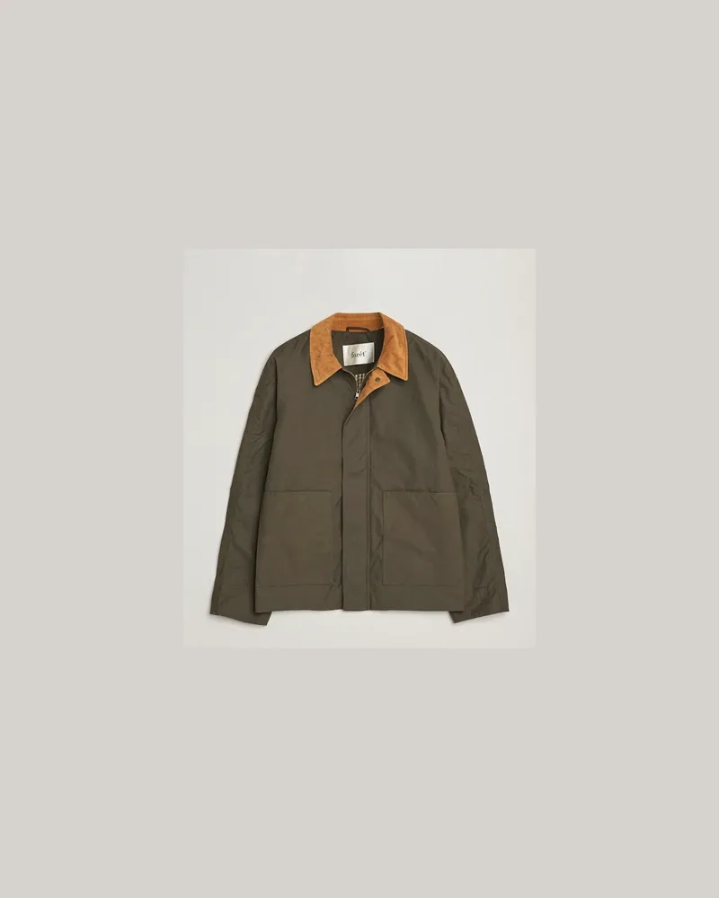 forét Aspen Oilskin Jacket Army Grün