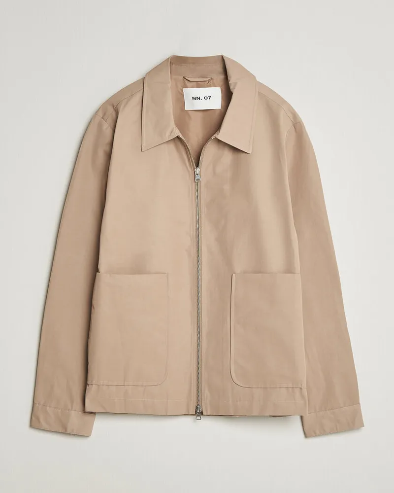 NN 07 Gael Cotton Twill Jacket Desert Khaki Beige