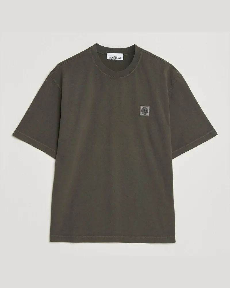 Stone Island Combed Organic Cotton T-Shirt Coal Grey Grau