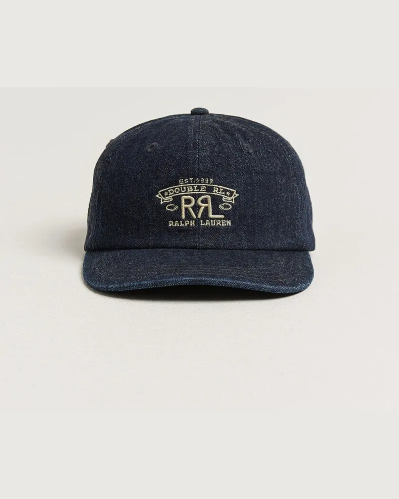 RRL Sportsman Cap Rinse Blau