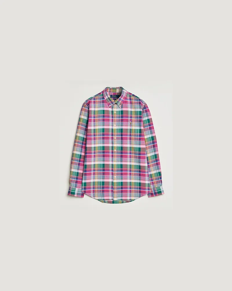 Ralph Lauren Custom Fit Checked Oxford Shirt Pink/Blue Multi Mehrfarbig