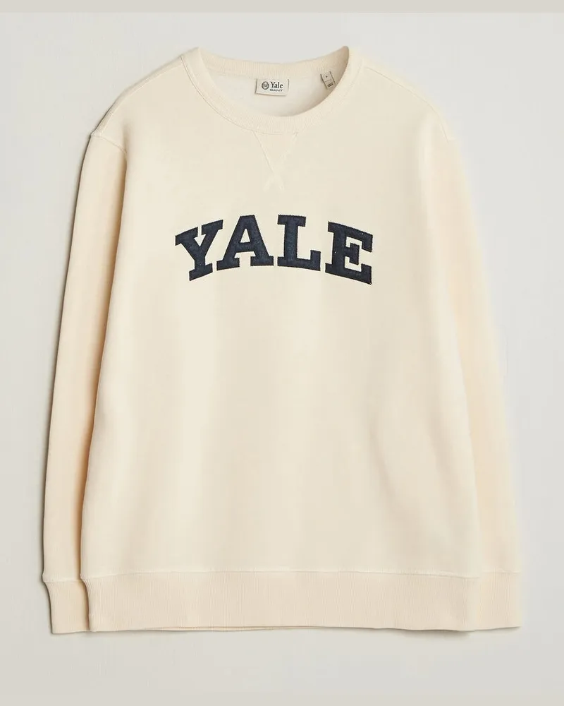 Gant YALE Crew Neck Sweatshirt Cream Weiß