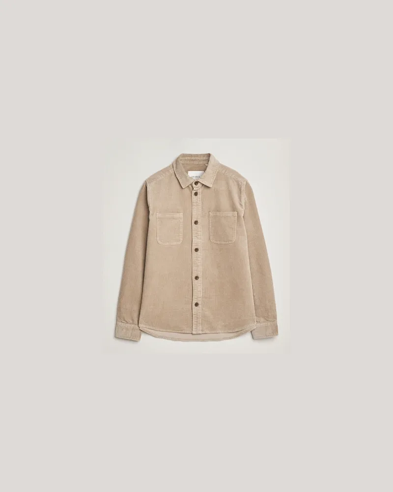 LES DEUX Kody Corduroy Overshirt Light Sand Beige