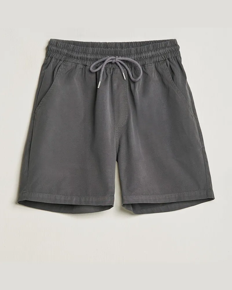 COLORFUL STANDARD Classic Organic Twill Drawstring Shorts Lava Grey Grau