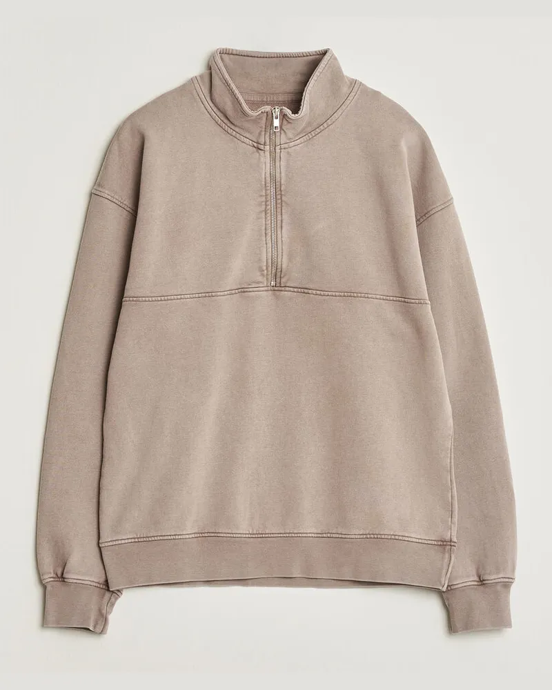 COLORFUL STANDARD Classic Organic Half-Zip Faded Khaki Beige