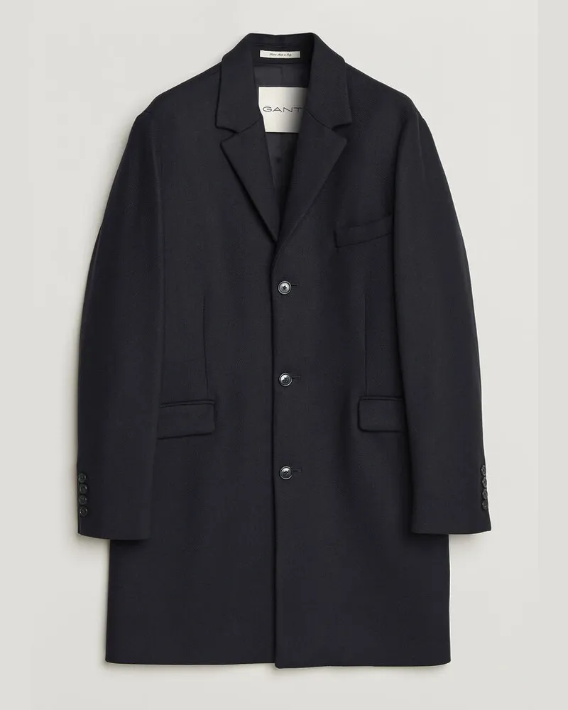 Gant Classic Wool/Cashmere Coat Evening Blue Blau