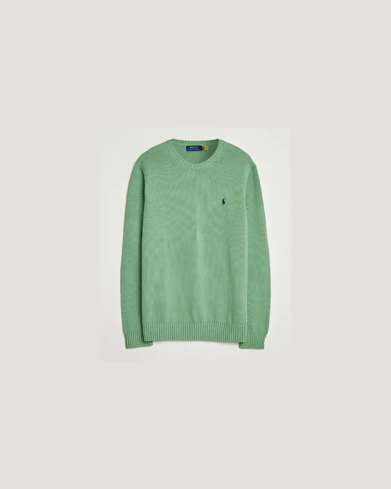 Ralph Lauren Cotton Crew Neck Sweater Outback Green Grün