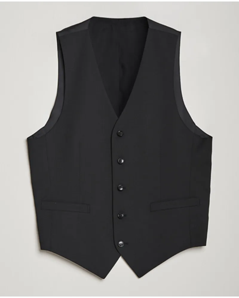 Tiger of Sweden Wayde Woll Travel Waistcoat Black Schwarz