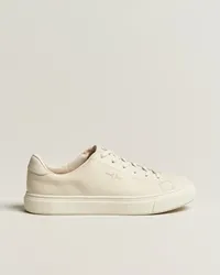 Fred Perry B71 Grained Leder Sneaker Ecru Weiß