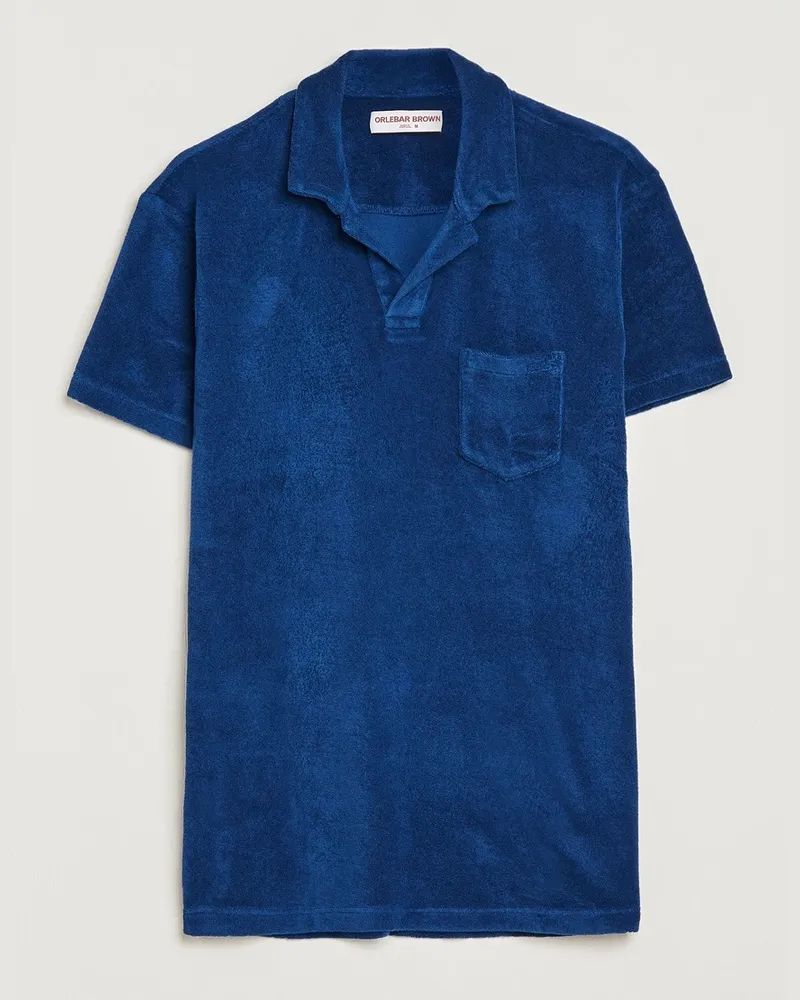 Orlebar Brown Terry Polo Blue Wash Blau