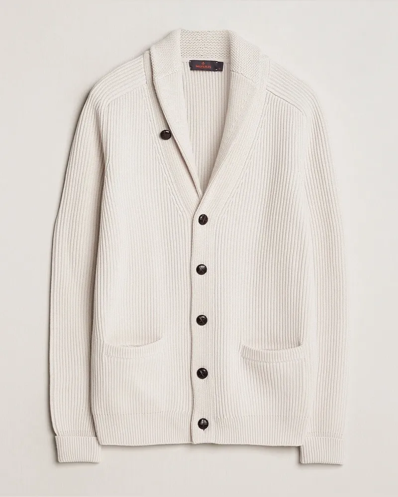 Morris Brayden Shawl Cardigan Off White Weiß