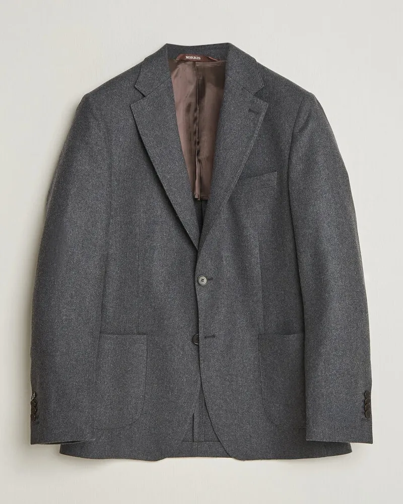Morris Flannel Suit Blazer Grey Grau