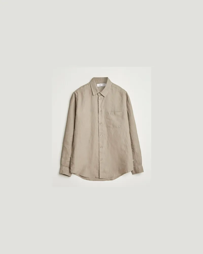 Samsøe & Samsøe Liam Linen Shirt Greige Beige