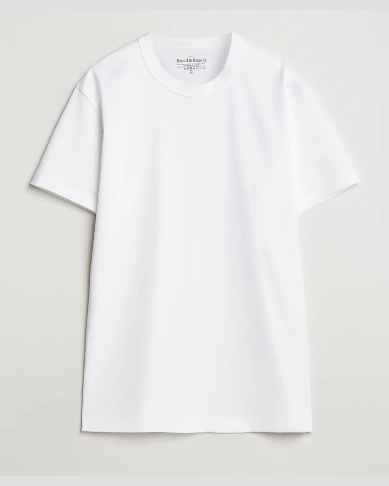 Bread & Boxers Pima Cotton Crew Neck T-Shirt White Weiß