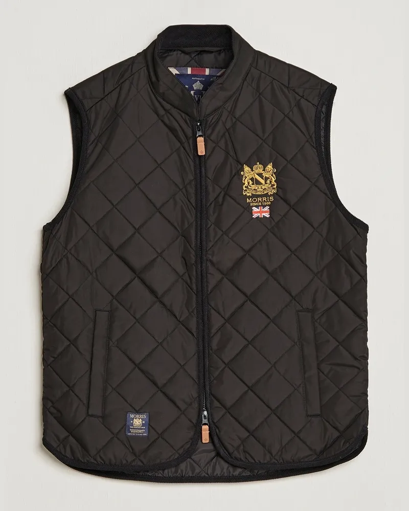 Morris Trenton Quilted Vest Black Schwarz