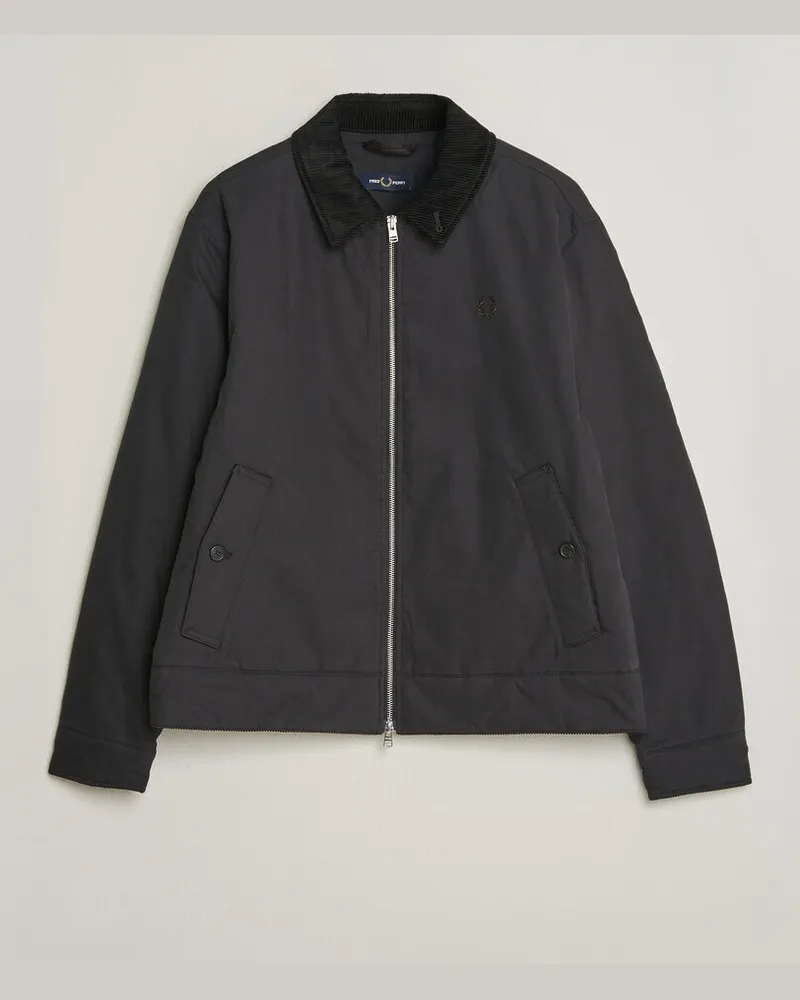 Fred Perry Cotton Caban Jacket Black Schwarz