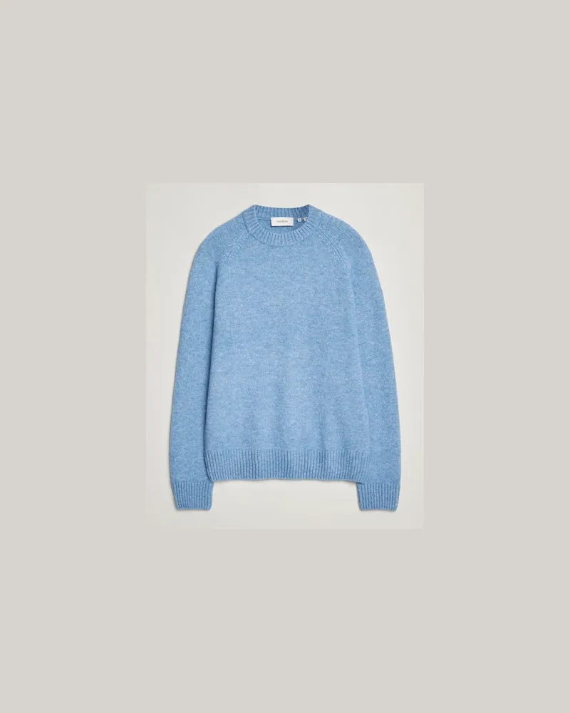 LES DEUX Gilbert Crew Neck Knit Allure Blue Blau