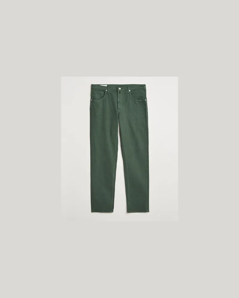 Incotex 5-Pocket Cotton Stretch Pants Dark Green Grün