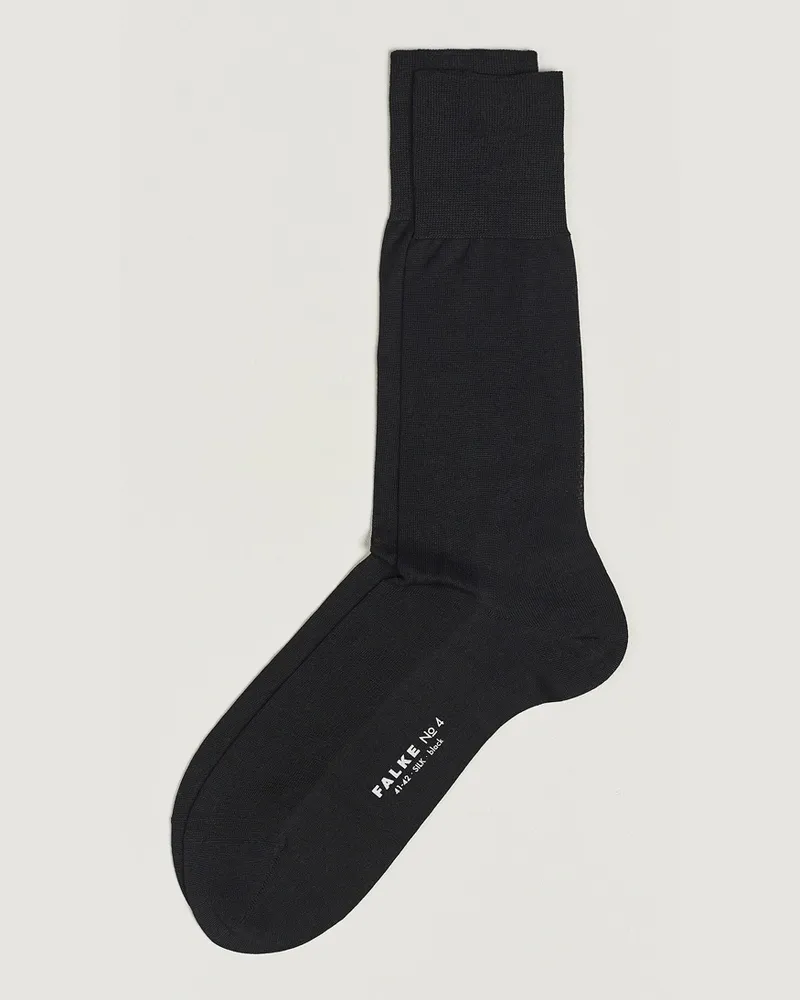 Falke No. 4 Pure Silk Socks Black Schwarz