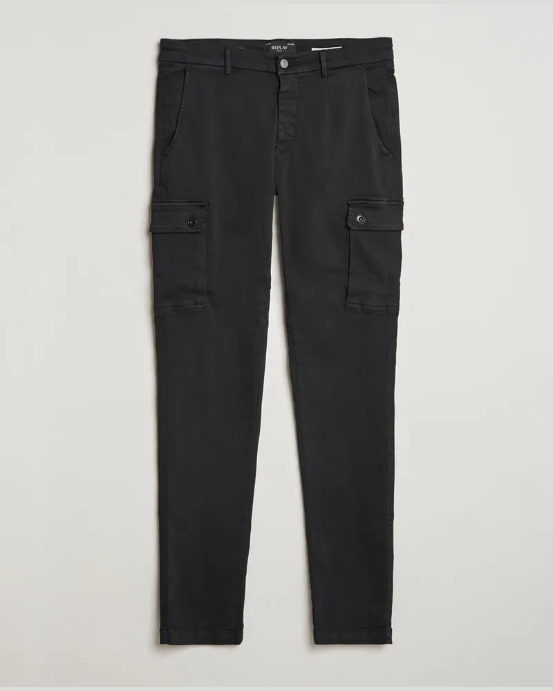 Replay Jaan Hyperflex Cargo Pants Black Schwarz