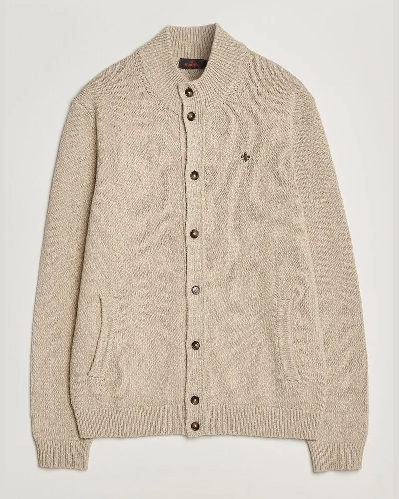 Morris Windham Button Cardigan Khaki Beige
