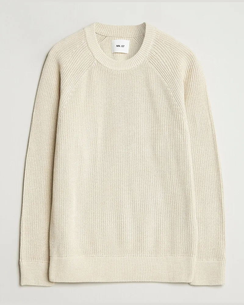 NN 07 Jacobo Cotton Knitted Sweater Ivory Beige
