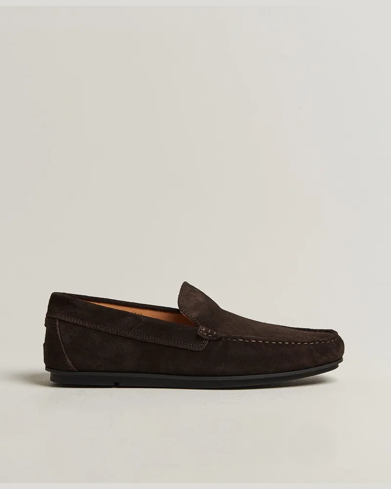 Gant Wilmon Suede Car Shoe Dark Brown Braun