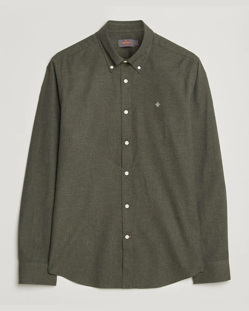 Morris Watts Flannel Shirt Olive Grün