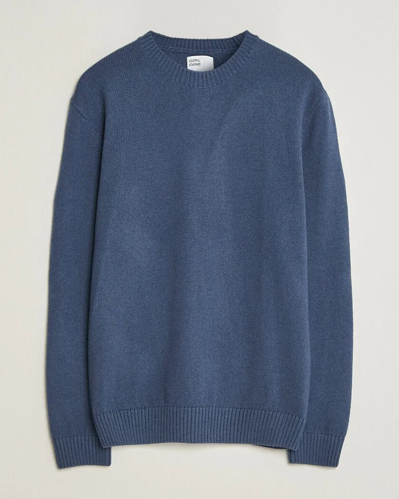 COLORFUL STANDARD Classic Merino Wool Crew Neck Petrol Blue Blau