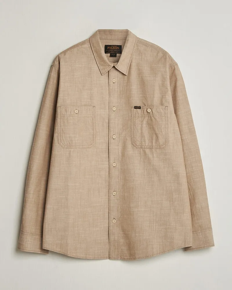 Filson Chambray CPO Shirt Tan Beige