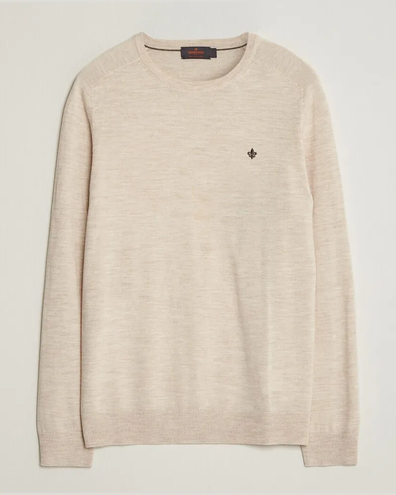 Morris Merino O-Neck Off White Weiß