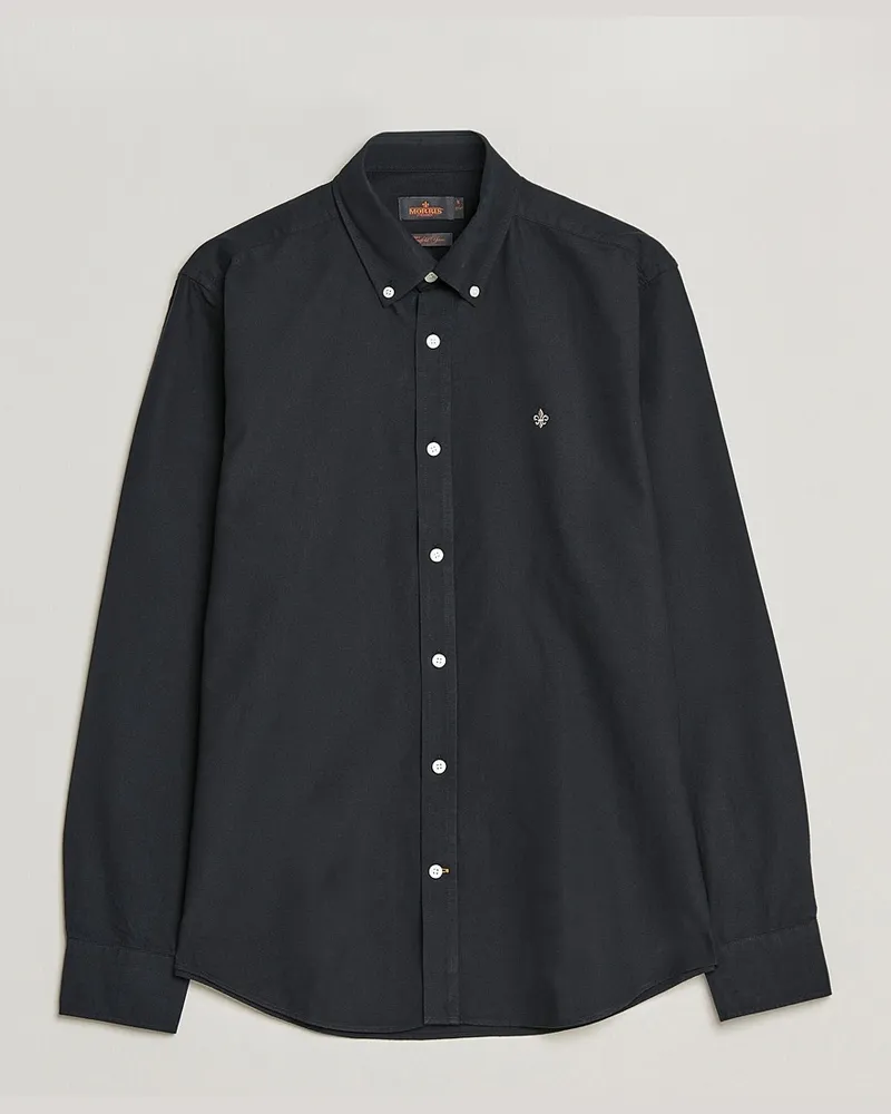 Morris Douglas Oxford Shirt Black Schwarz