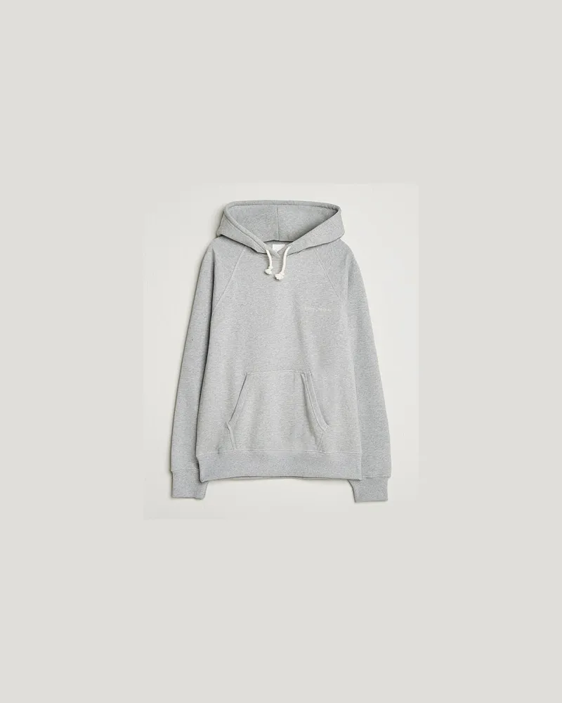 Nudie Jeans Gunde Logo Hoodie Grey Melange Grau
