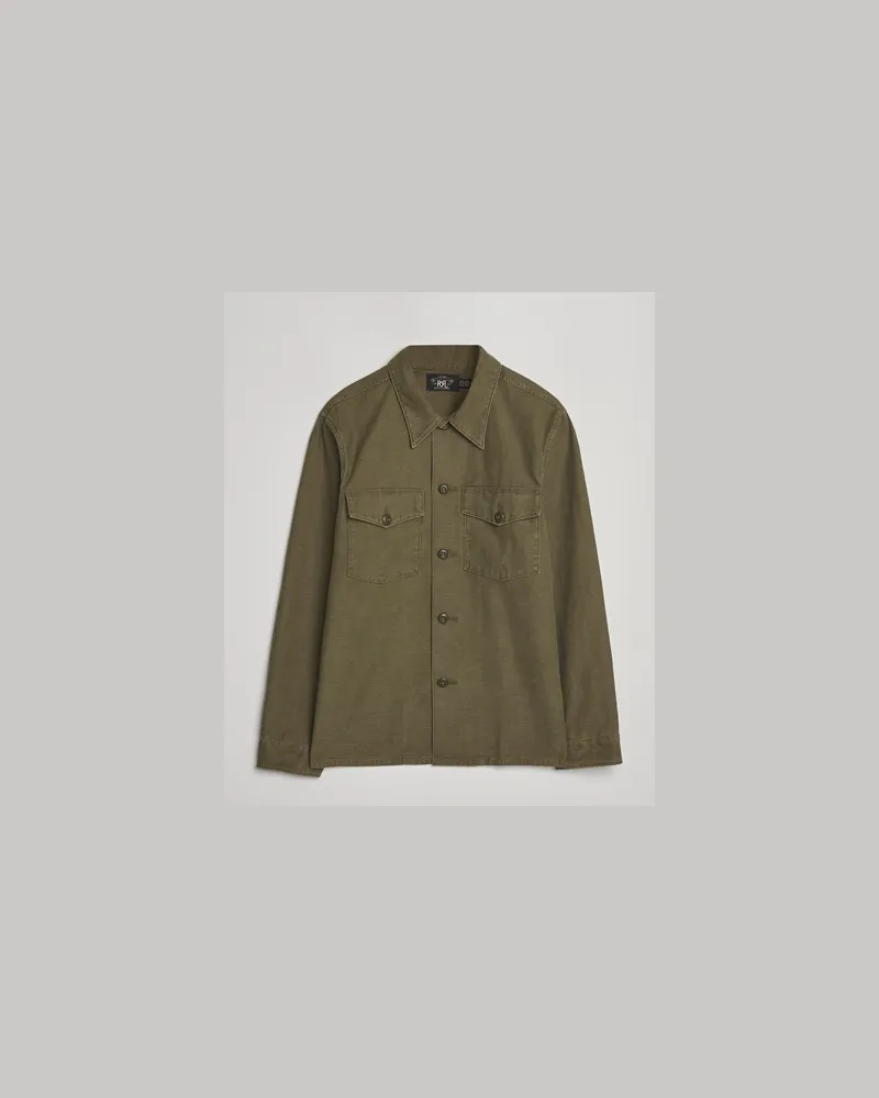 RRL Regiment Overshirt Olive Grün