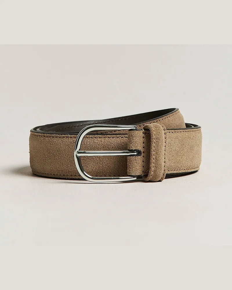 Anderson's Suede 3,5 cm Belt Beige Beige