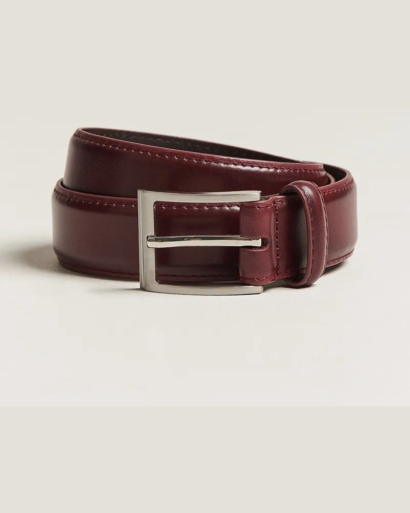 Loake 1880 Philip Leather Belt Burgundy Rot