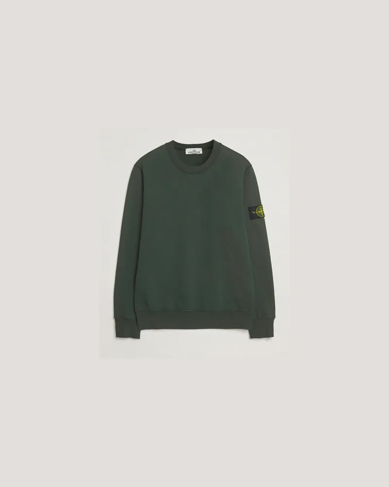 Stone Island Garment Dyed Fleece Sweatshirt Juniper Grün