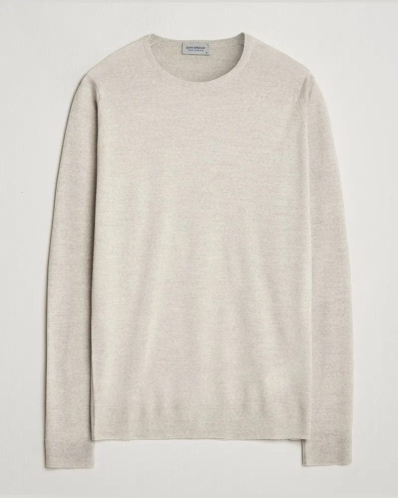 John Smedley Lundy Extra Fine Merino Crew Neck Grey Fleece Grau