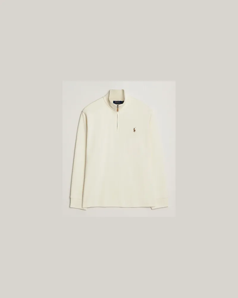 Ralph Lauren Polo Ralph Lauren Double Knitted Half Zip Parchment Weiß