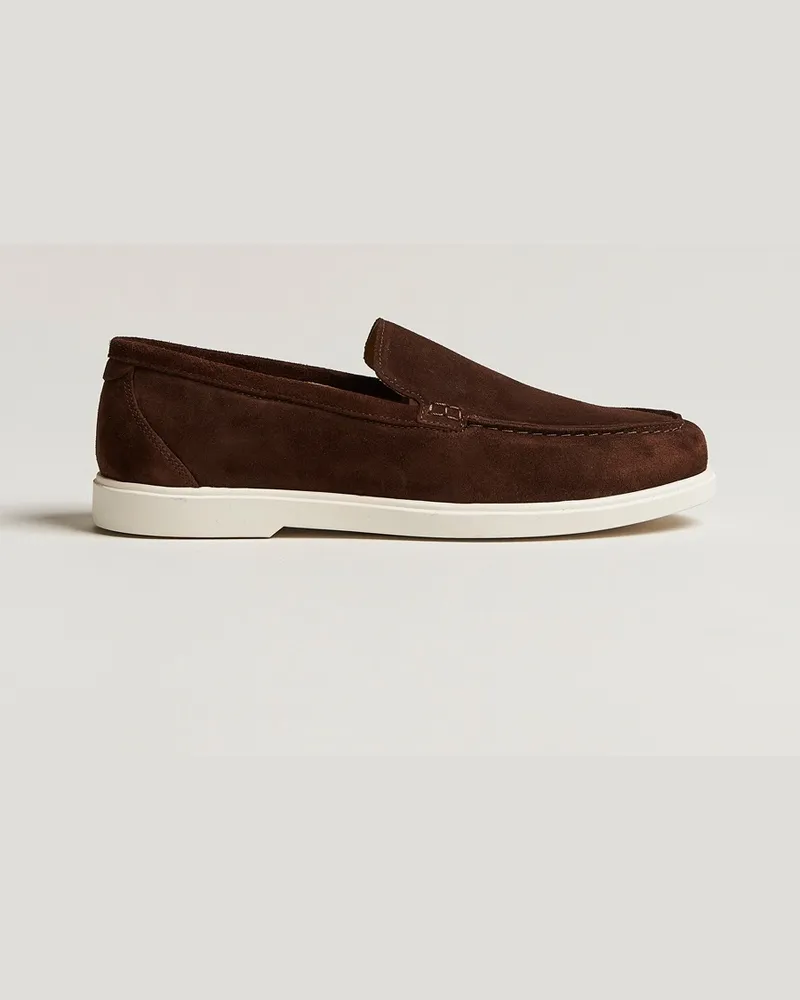 Loake 1880 Tuscany Suede Loafer Chocolate Braun