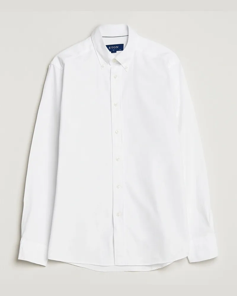 Eton Slim Fit Royal Oxford Button Down White Weiß
