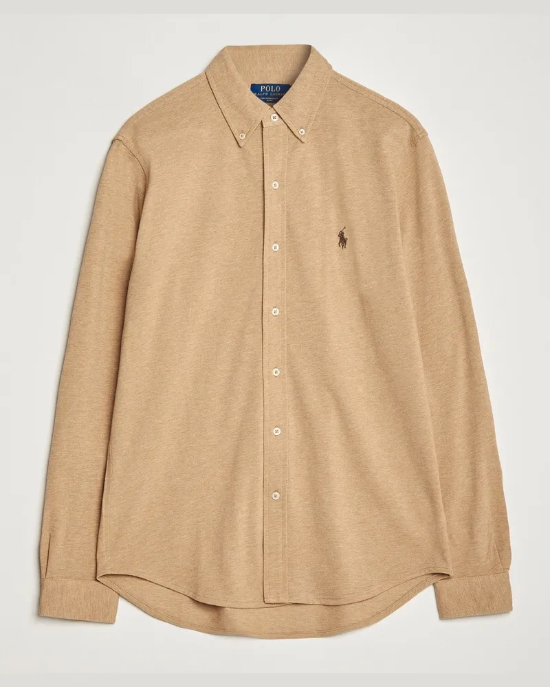 Ralph Lauren Featherweight Mesh Shirt Classic Camel Heather Beige