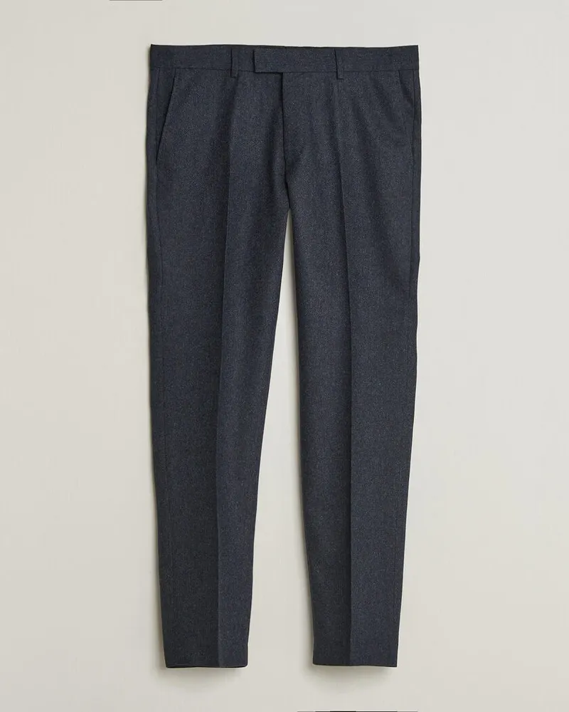 Tiger of Sweden Tenuta Wool Flannel Suit Trousers Midnight Blue Blau