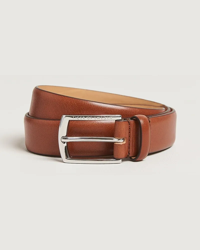 Tiger of Sweden Asenby Leather 3 cm Belt Cognac Braun